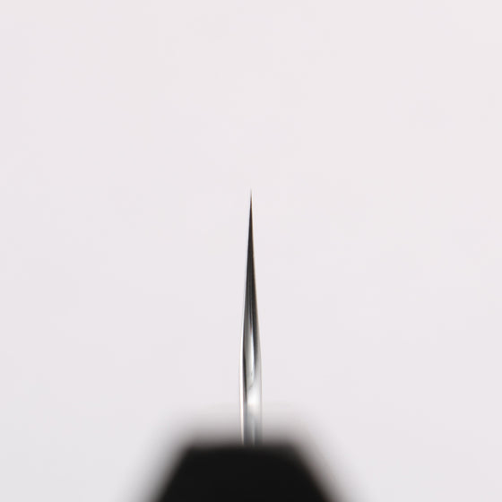 Yoshimi Kato Hyo SG2 Hammered Small Bunka 130mm Gray Stabilized Wood (White Ring) Handle - Seisuke Knife