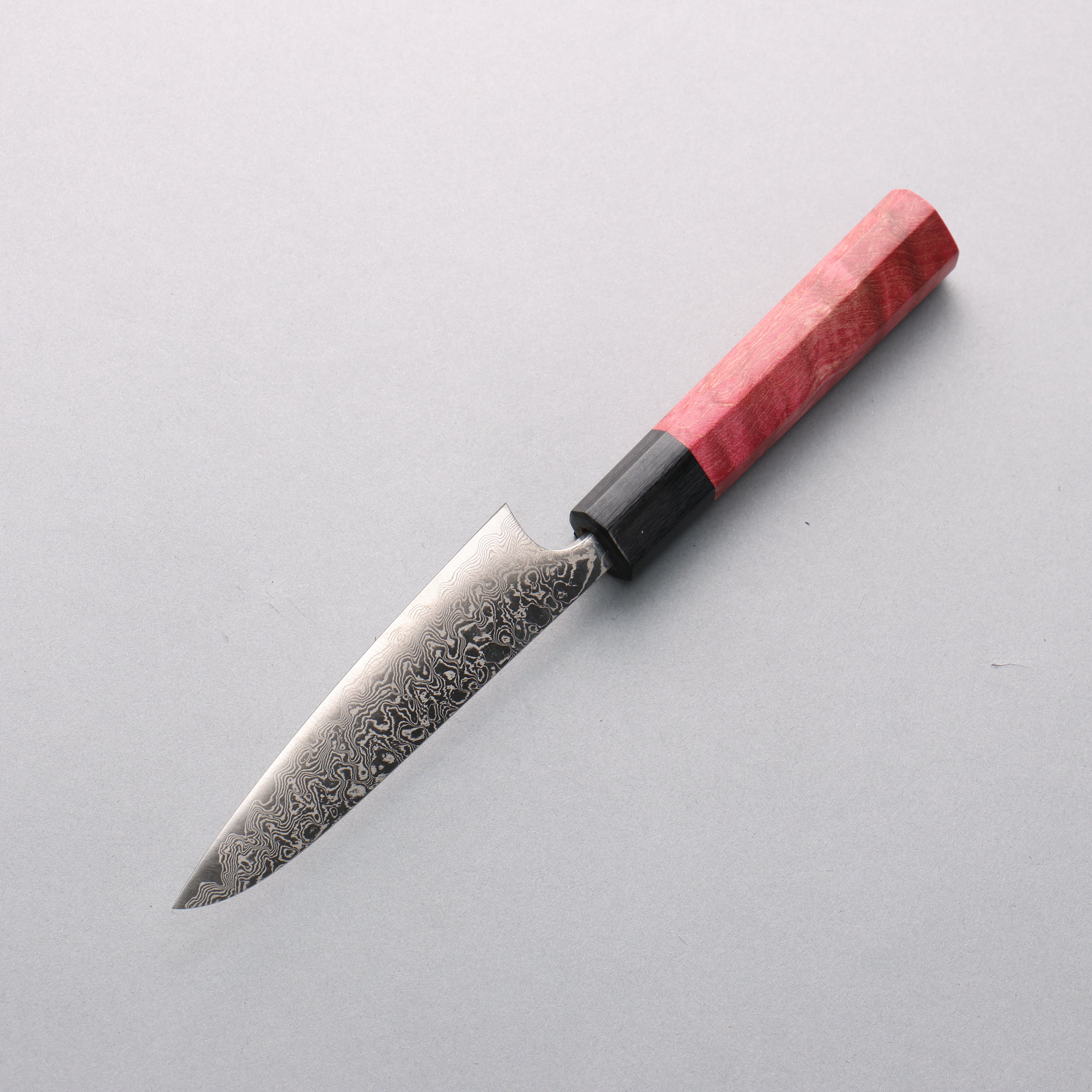 Anryu VG10 Migaki Damascus Petty-Utility 120mm Red Stabilized Wood Handle - Seisuke Knife
