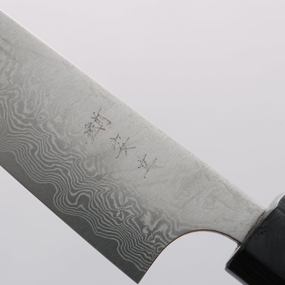 Anryu VG10 Migaki Finished Damascus Petty-Utility 120mm Green Stabilized Wood Handle - Seisuke Knife
