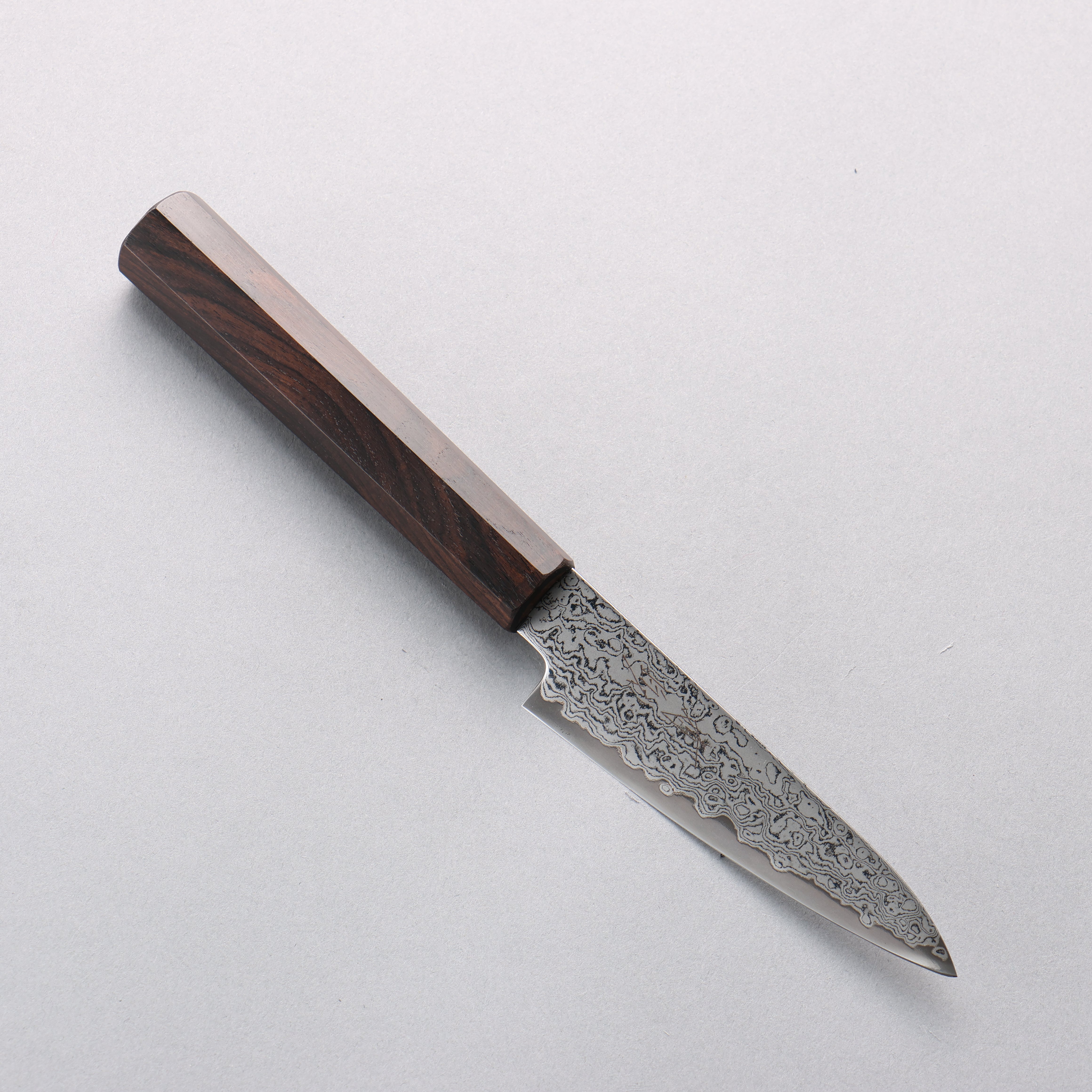 Seisuke VG10 Damascus Petty-Utility 105mm Ebony Wood Handle - Seisuke Knife