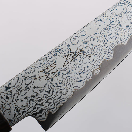 Seisuke VG10 Damascus Petty-Utility 105mm Ebony Wood Handle - Seisuke Knife