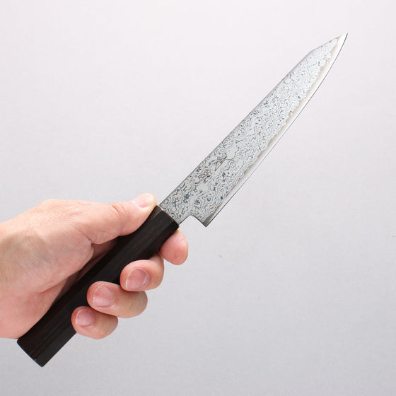 Seisuke VG10 Damascus Kiritsuke Petty-Utility 150mm Ebony Wood Handle - Seisuke Knife