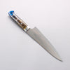 Takeshi Saji VG10w Colored Damascus Migaki Finished Gyuto 180mm Pine Cone & Blue Acrylic Handle - Seisuke Knife - Slide 2