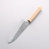 Anryu Blue Super Hammered Santoku 170mm Walnut (White End Ferrule) Handle - Seisuke Knife - Slide 2