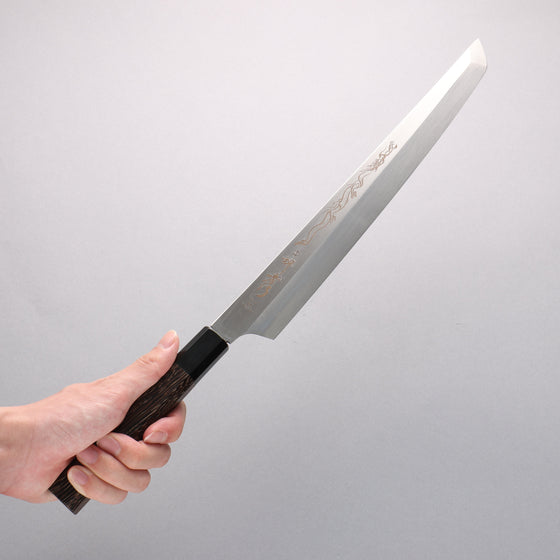 Sakai Takayuki Honyaki VG10 Dragon engraving Sakimaru Yanagiba 300mm Wenge Handle with Sheath - Seisuke Knife