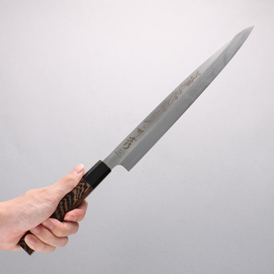 Sakai Takayuki Honyaki VG10 Dragon Engraved Yanagiba 300mm with Wenge Handle & Sheath - Seisuke Knife