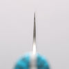 Takeshi Saji SG2 Diamond Finish Nakiri 170mm Blue Turquoise Handle - Seisuke Knife - Slide 5