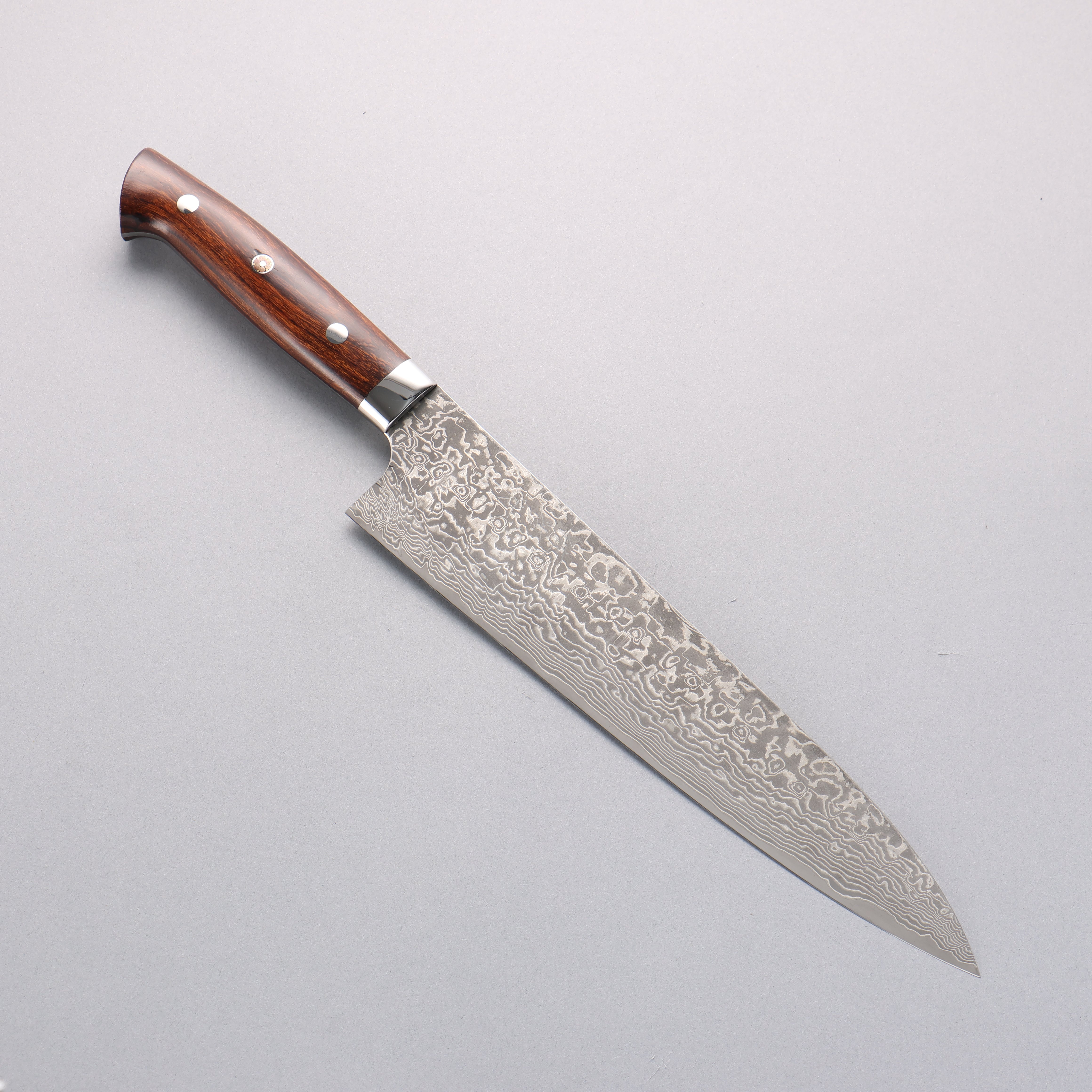 Takeshi Saji SG2 Black Damascus Gyuto 180mm Ironwood Handle - Seisuke Knife