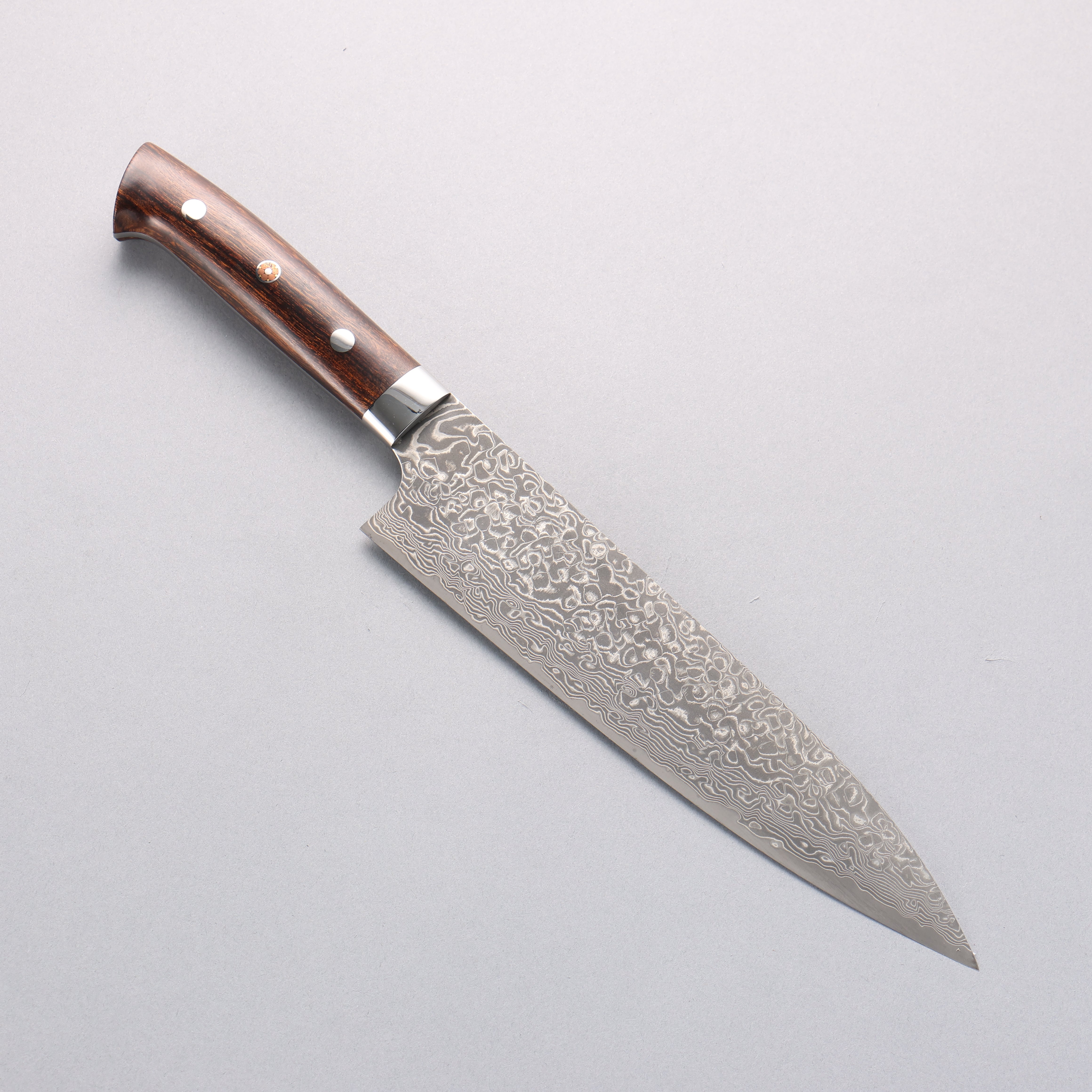 Takeshi Saji SG2 Black Damascus Gyuto 210mm Ironwood Handle - Seisuke Knife