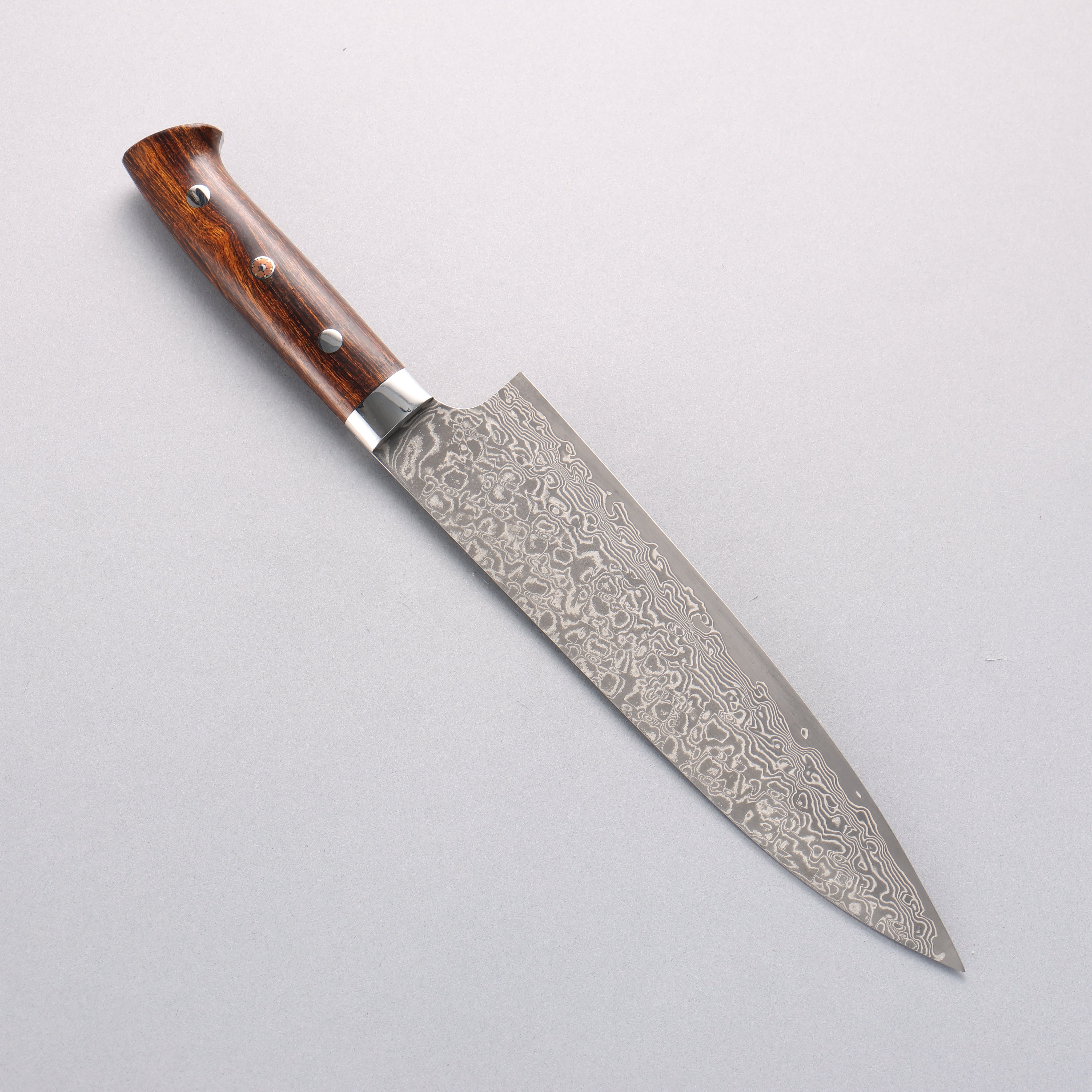 Takeshi Saji SG2 Black Damascus Gyuto 210mm Ironwood Handle - Seisuke Knife