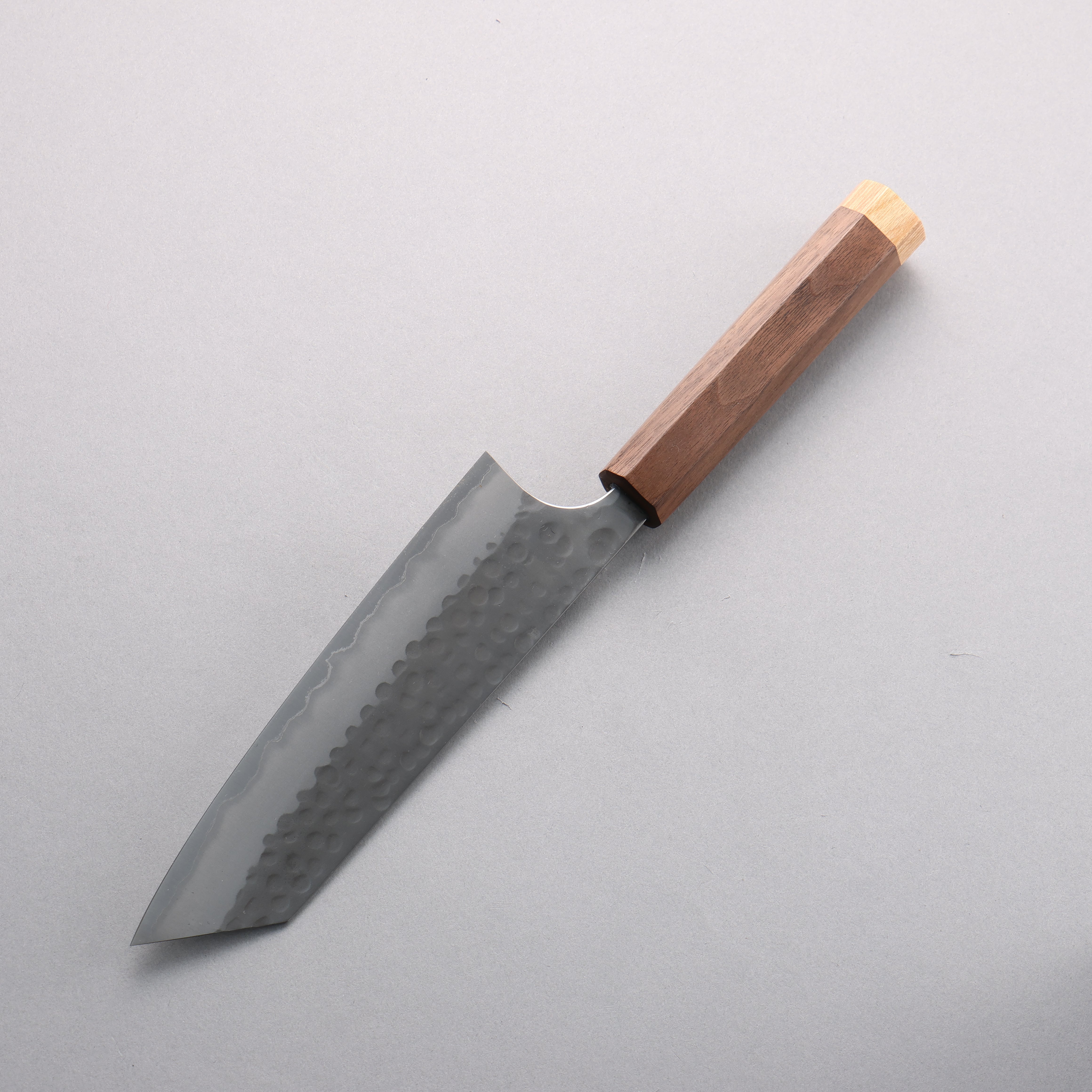 Anryu Blue Super Hammered Bunka 170mm Walnut (White End Ferrule) Handle - Seisuke Knife