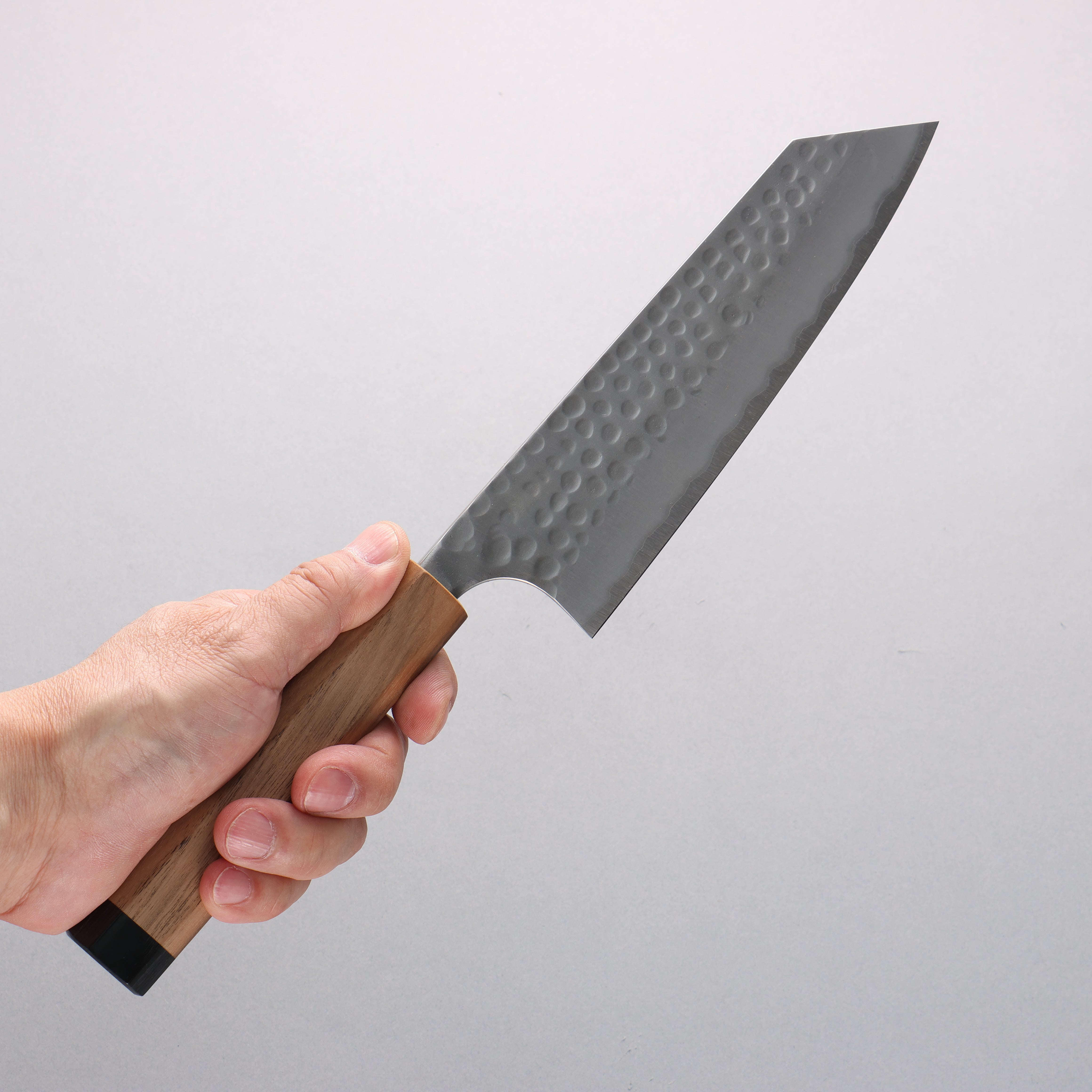 Anryu Blue Super Hammered Bunka 170mm Walnut (Black End Ferrule) Handle - Seisuke Knife
