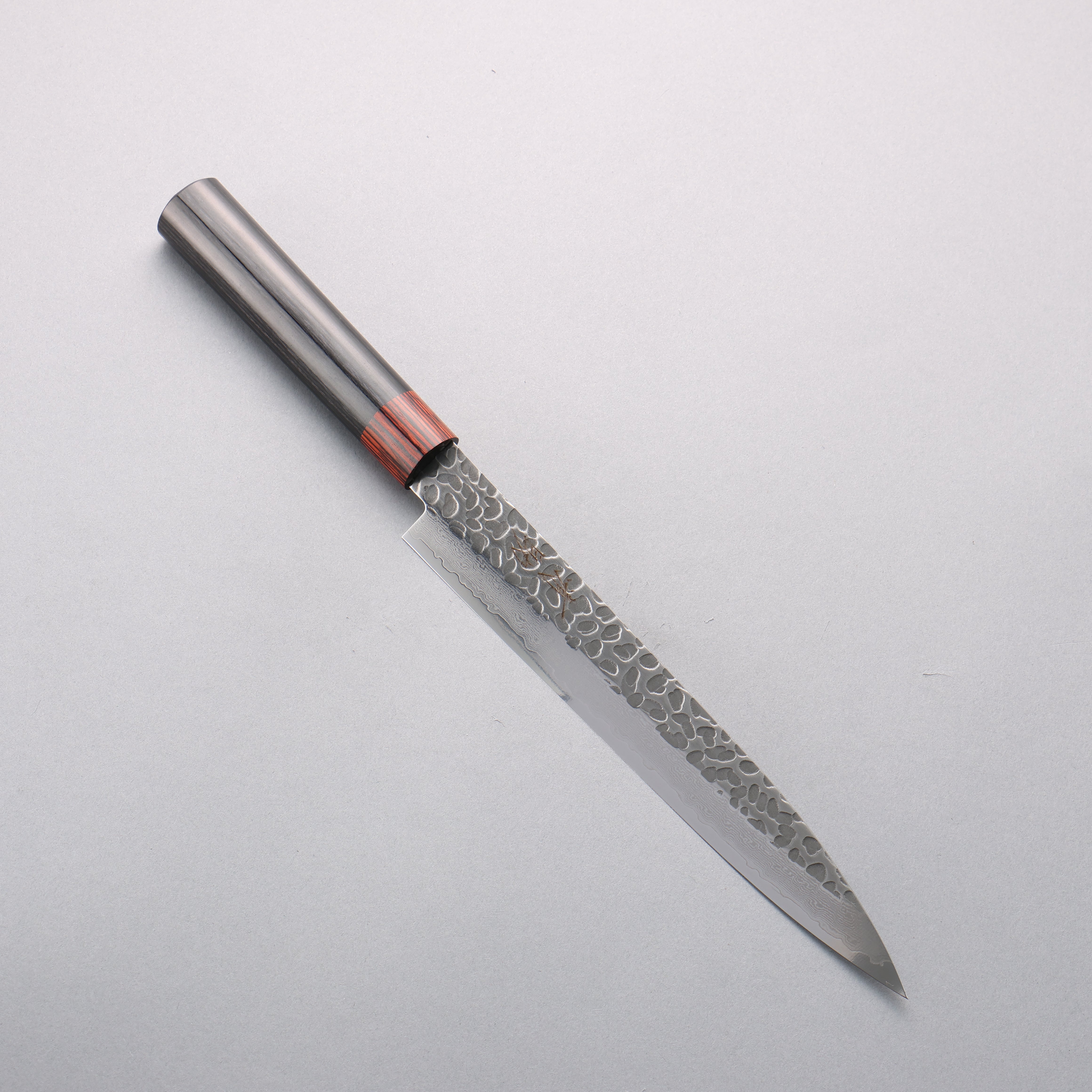 Seisuke VG10 33 Layer Hammered Damascus Sujihiki 210mm Black Pakka wood Handle - Seisuke Knife