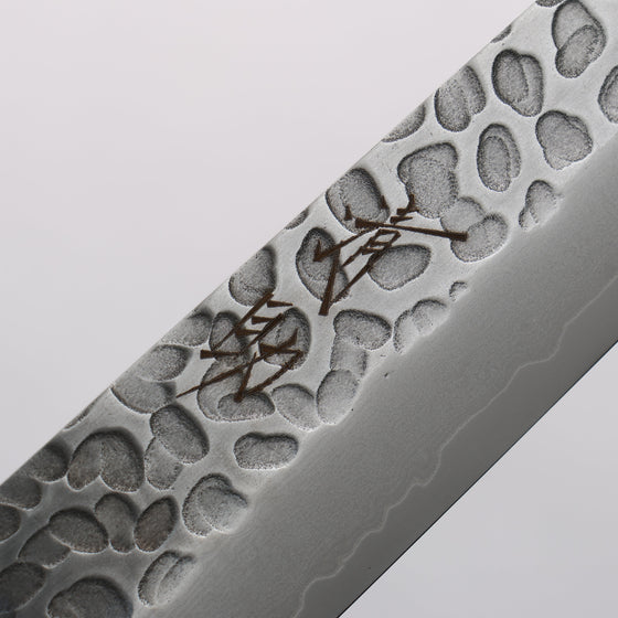 Seisuke VG10 33 Layer Hammered Damascus Sujihiki 210mm Black Pakka wood Handle - Seisuke Knife