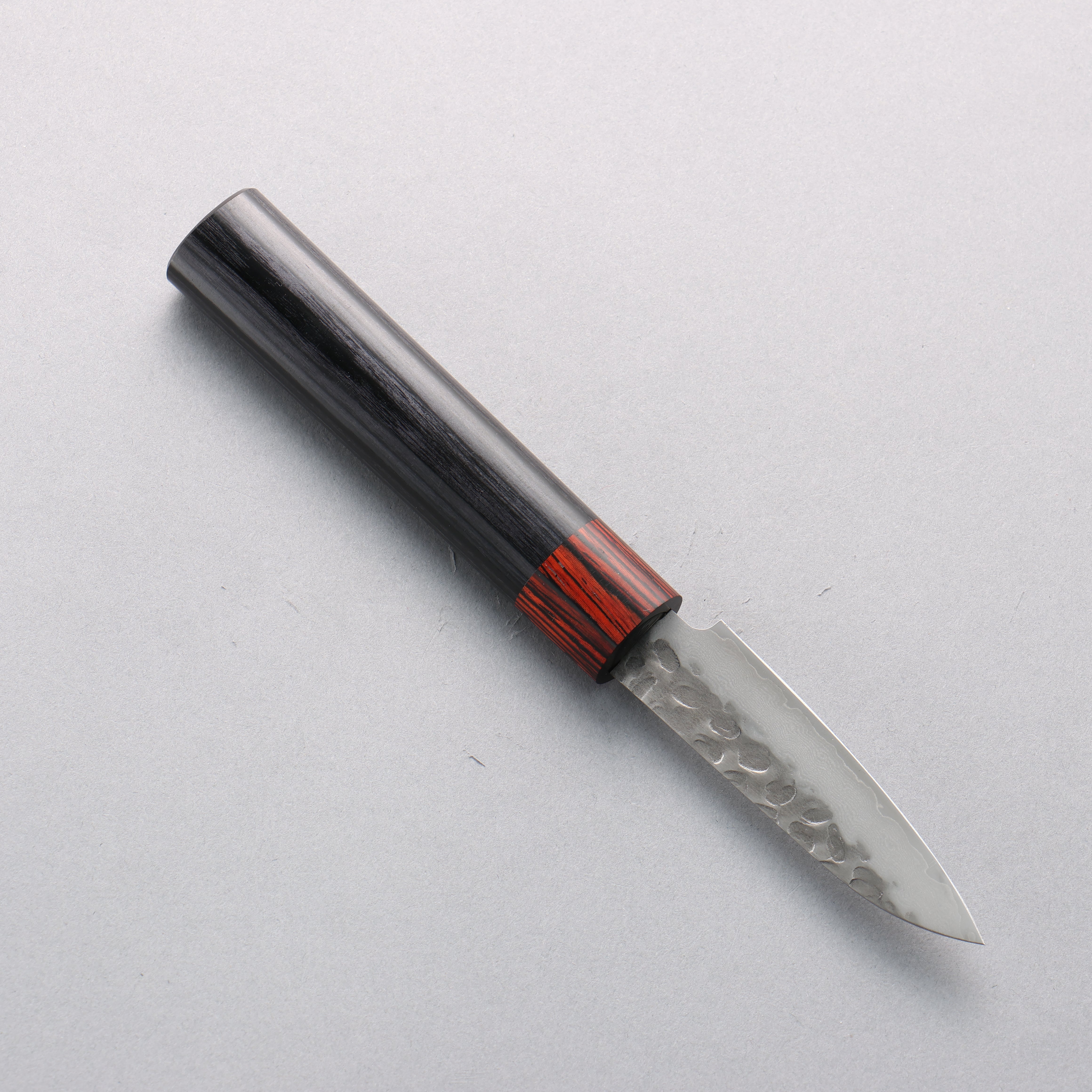 Seisuke VG10 33 Layer Hammered Damascus Paring 76mm Black Pakka wood Handle - Seisuke Knife