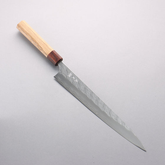 Yoshimi Kato Hyo SG2 Hammered Sujihiki 270mm Oak (Ferrule: Rosewood) Handle - Seisuke Knife
