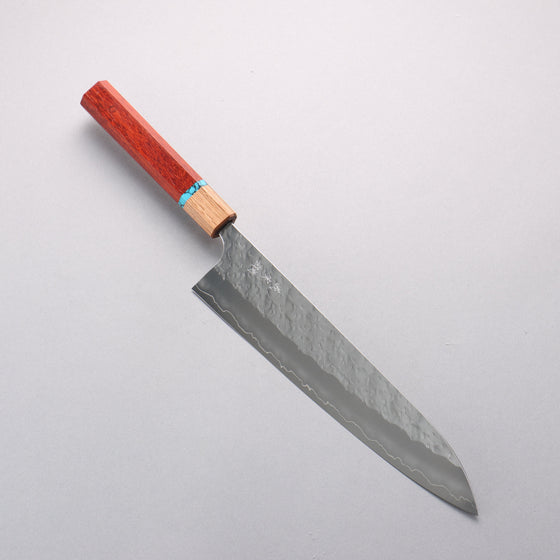 Yoshimi Kato Hyo SG2 Hammered Gyuto 240mm Padoauk(Turquoise Ring) Handle - Seisuke Knife