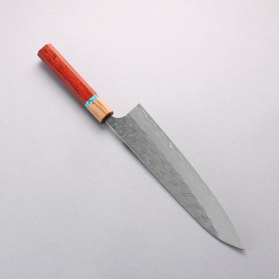 Yoshimi Kato Hyo SG2 Hammered Gyuto 240mm Padoauk(Turquoise Ring) Handle - Seisuke Knife