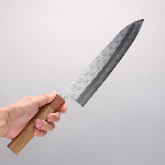 Yoshimi Kato Hyo SG2 Hammered Gyuto 240mm Oak (Ferrule: Rosewood) Handle - Seisuke Knife