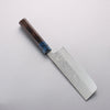 Yoshimi Kato SG2 Damascus Migaki Finished Nakiri 165mm Ebony (ferrule: Blue Marble Resin) Handle - Seisuke Knife - Slide 2