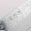 Yoshimi Kato SG2 Damascus Migaki Polish Finish Bunka 170mm Ebony (ferrule: Blue Marble Resin) Handle - Seisuke Knife - Slide 3