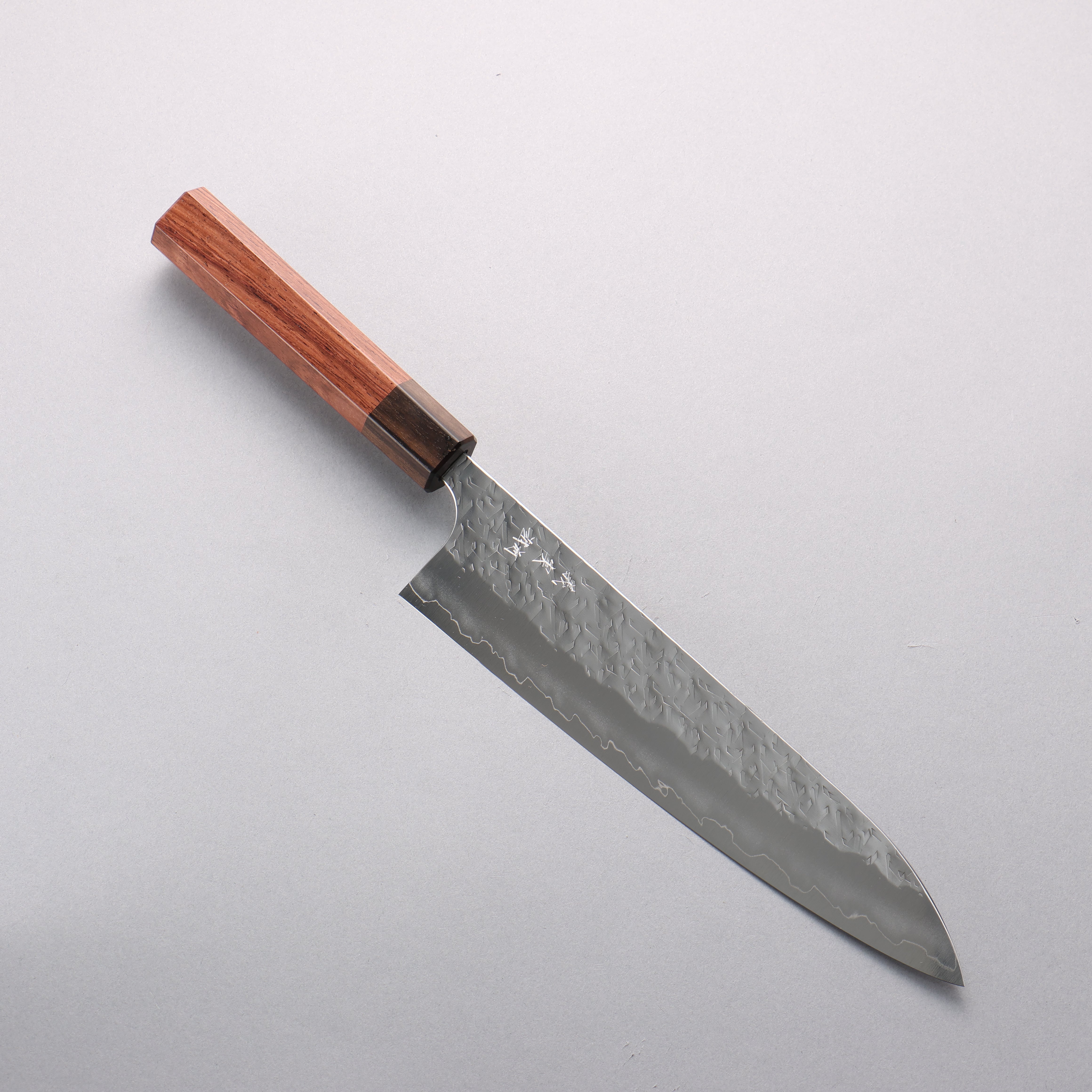 Yoshimi Kato Hyo SG2 Hammered Gyuto 210mm Rosewood (Ferrule: Ebony) Handle - Seisuke Knife