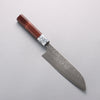 Yoshimi Kato SG2 Black Damascus Santoku 170mm Rosewood (Ferrule: White Turquoise) Handle - Seisuke Knife - Slide 1
