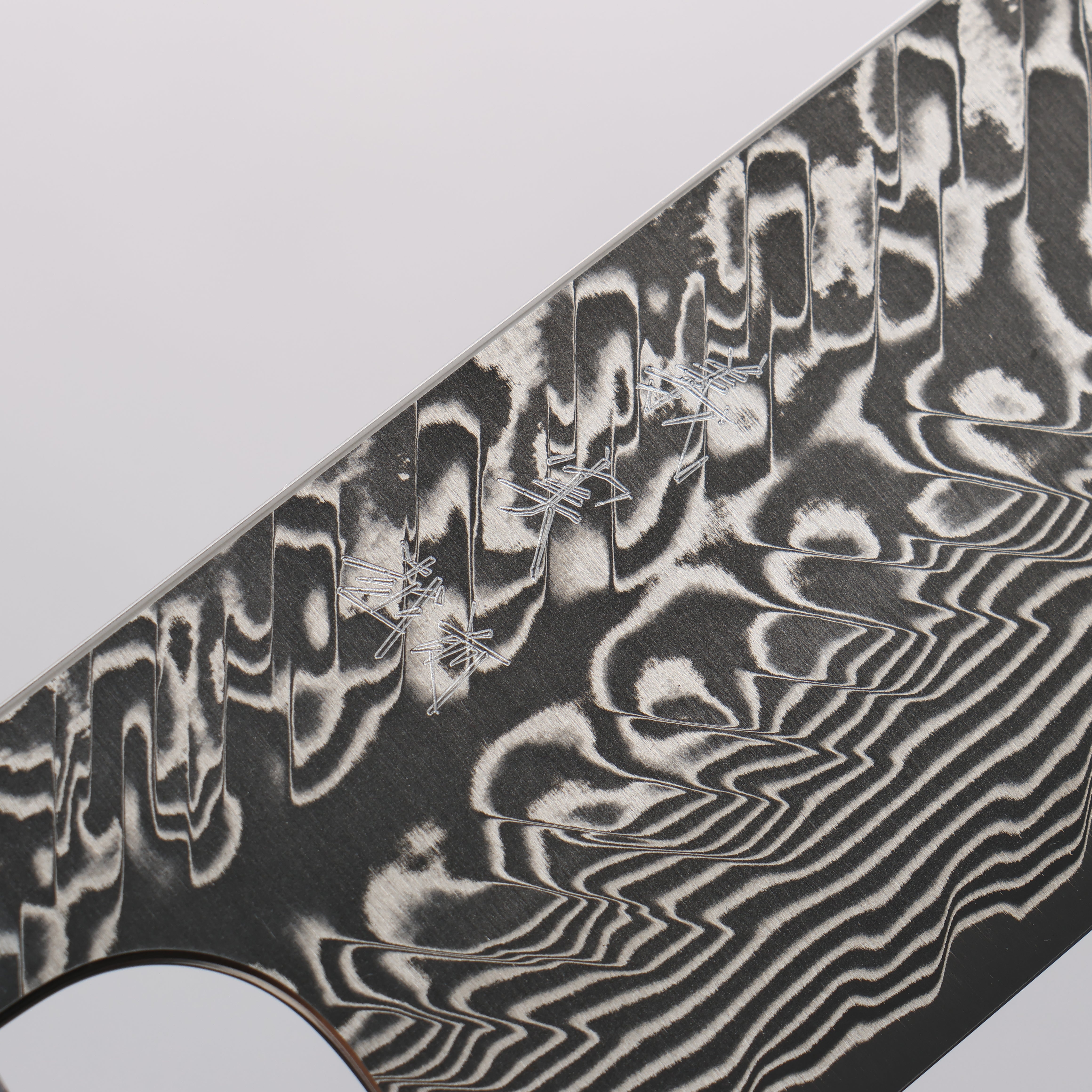Yoshimi Kato SG2 Black Damascus Santoku 170mm Rosewood (Ferrule: White Turquoise) Handle - Seisuke Knife