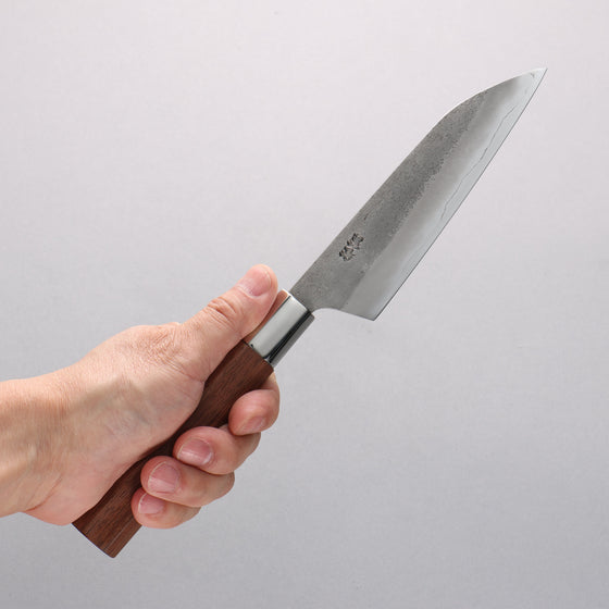 Kurotori Silver Steel No.3 Nashiji Petty-Utility 135mm Walnut Handle - Seisuke Knife