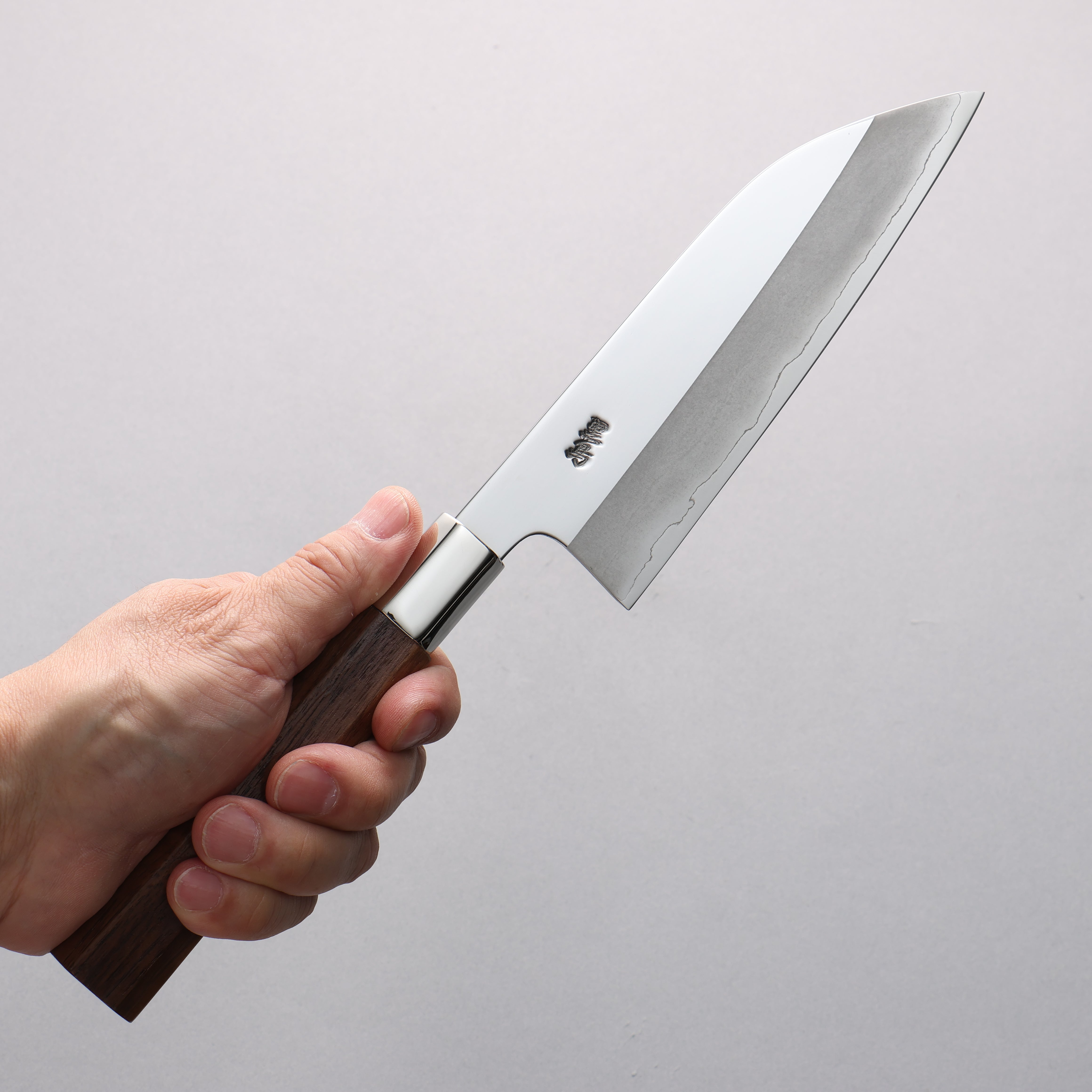 Kurotori Silver Steel No.3 Migaki Finished Funayuki 150mm Walnut Handle - Seisuke Knife