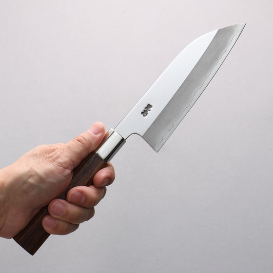Kurotori Silver Steel No.3 Migaki Finished Funayuki 150mm Walnut Handle - Seisuke Knife