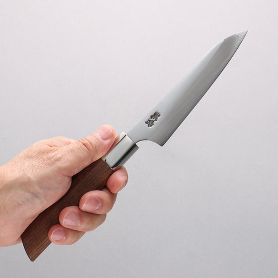 Kurotori Silver Steel No.3 Migaki Finished Narrow Petty-Utility 115mm Walnut Handle - Seisuke Knife
