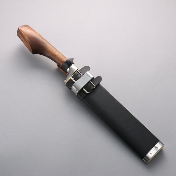 Kurotori White Steel No.1 Damascus Sword Machete Natural wood Handle with Sheath 240mm - Seisuke Knife