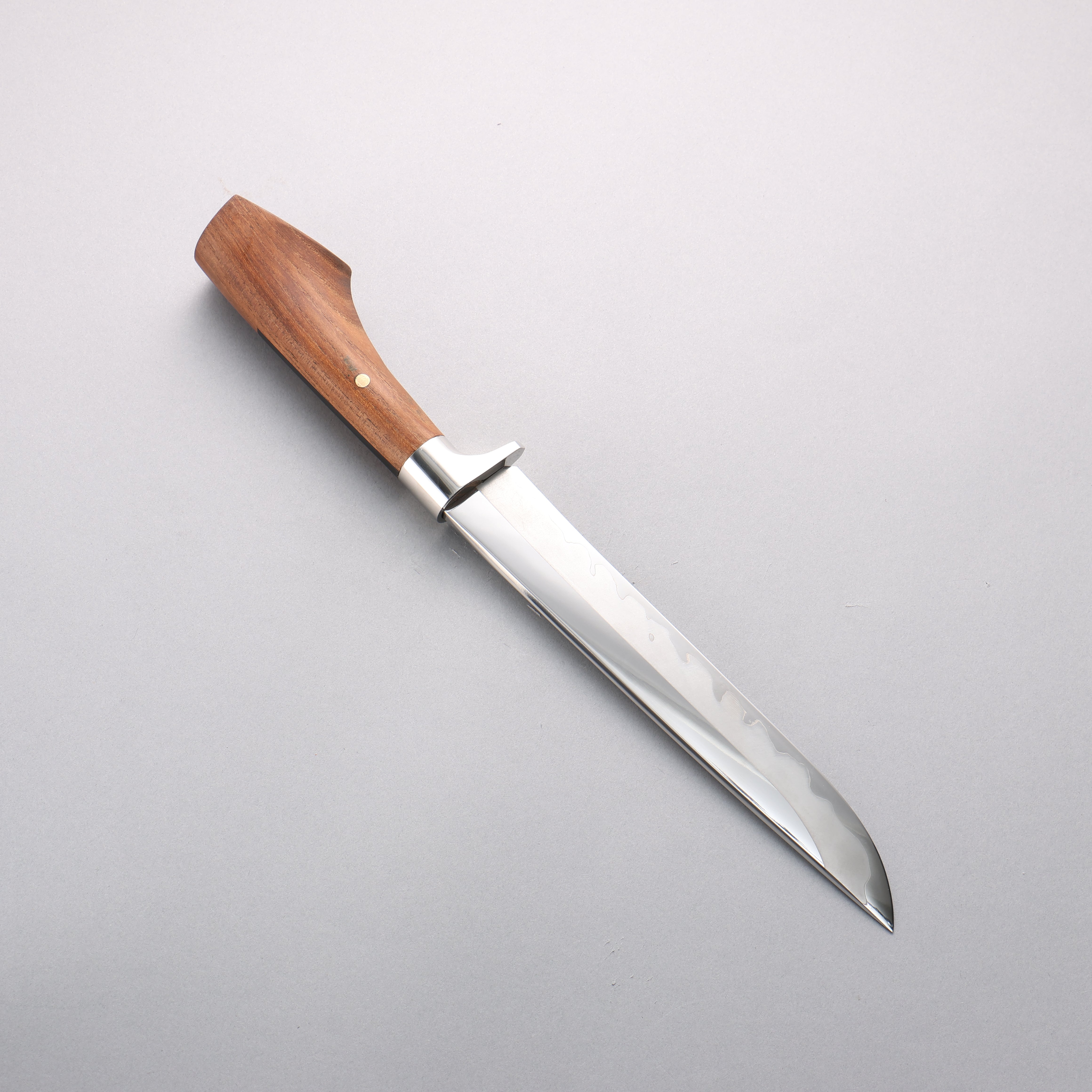 Kurotori Silver Steel No.3 Migaki Finished Sword Machete Natural wood Handle with Sheath 225mm - Seisuke Knife