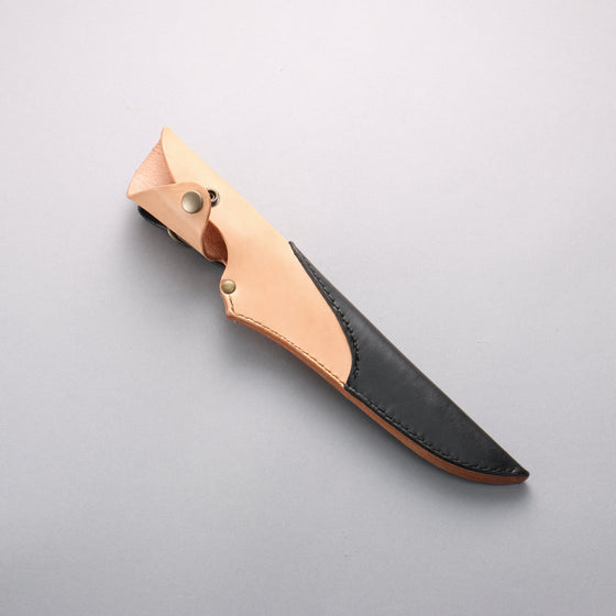 Kurotori Silver Steel No.3 Migaki Finished Sword Machete Natural wood Handle with Sheath 225mm - Seisuke Knife