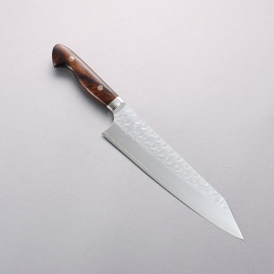 Yoshimi Kato Nami SPG STRIX Hammered Kiritsuke Gyuto 210mm Ironwood Handle - Seisuke Knife