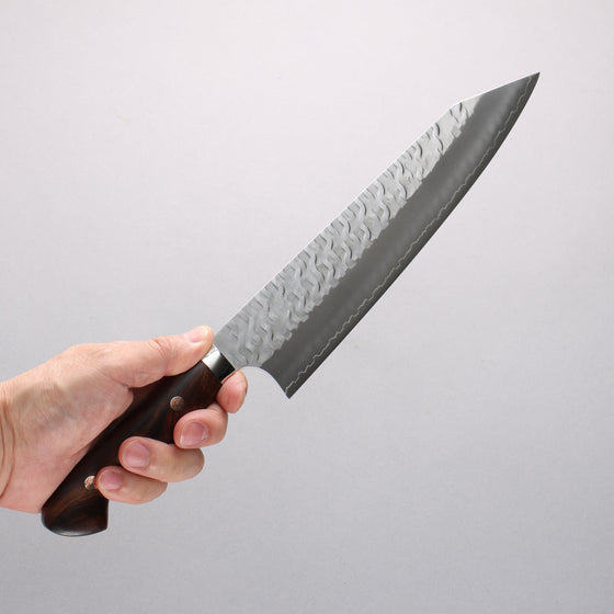 Yoshimi Kato Nami SPG STRIX Hammered Kiritsuke Gyuto 210mm Ironwood Handle - Seisuke Knife