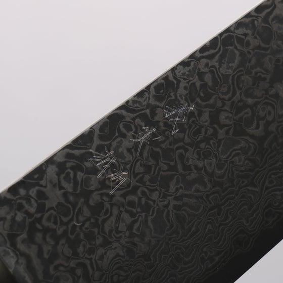 Yoshimi Kato VG10 Black Damascus Gyuto 210mm Ironwood Handle - Seisuke Knife