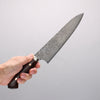 Yoshimi Kato VG10 Black Damascus Gyuto 210mm Ironwood Handle - Seisuke Knife - Slide 4