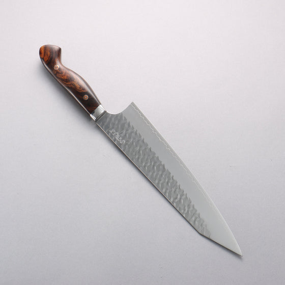 Yoshimi Kato Nami SPG STRIX Hammered Kiritsuke Gyuto 240mm Ironwood Handle - Seisuke Knife