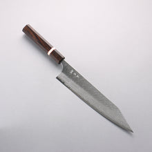  Yoshimi Kato Nami VG-XEOS Hammered Damascus Kiritsuke Gyuto 240mm Ebony (White Ring) Handle - Seisuke Knife