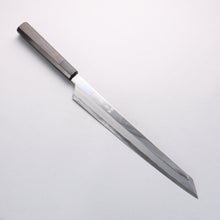  Sakai Takayuki Hien Blue Steel No.2 Mirrored Finish Kengata Yanagiba 300mm Ebony Wood Handle with Sheath - Seisuke Knife