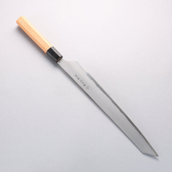 Sakai Takayuki Homura Hien Blue Steel No.2 Kengata Yanagiba 300mm Yew Tree Handle - Seisuke Knife