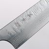Yoshimi Kato Nami VG-XEOS Hammered Damascus Kiritsuke Petty-Utility 150mm Ebony (White Ring) Handle - Seisuke Knife - Slide 3