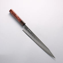  Yoshimi Kato Nami VG-XEOS Hammered Damascus Kiritsuke Sujihiki 270mm Rosewood (Ferrule: Ebony) Handle - Seisuke Knife