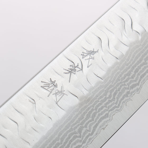 Yoshimi Kato Nami VG-XEOS Hammered Damascus Kiritsuke Sujihiki 270mm Rosewood (Ferrule: Ebony) Handle - Seisuke Knife