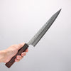 Yoshimi Kato Nami VG-XEOS Hammered Damascus Kiritsuke Sujihiki 270mm Rosewood (Ferrule: Ebony) Handle - Seisuke Knife - Slide 4