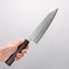 Yoshimi Kato Nami VG-XEOS Hammered Damascus Kiritsuke Gyuto 210mm Rosewood (Ferrule: Ebony) Handle - Seisuke Knife - Slide 4