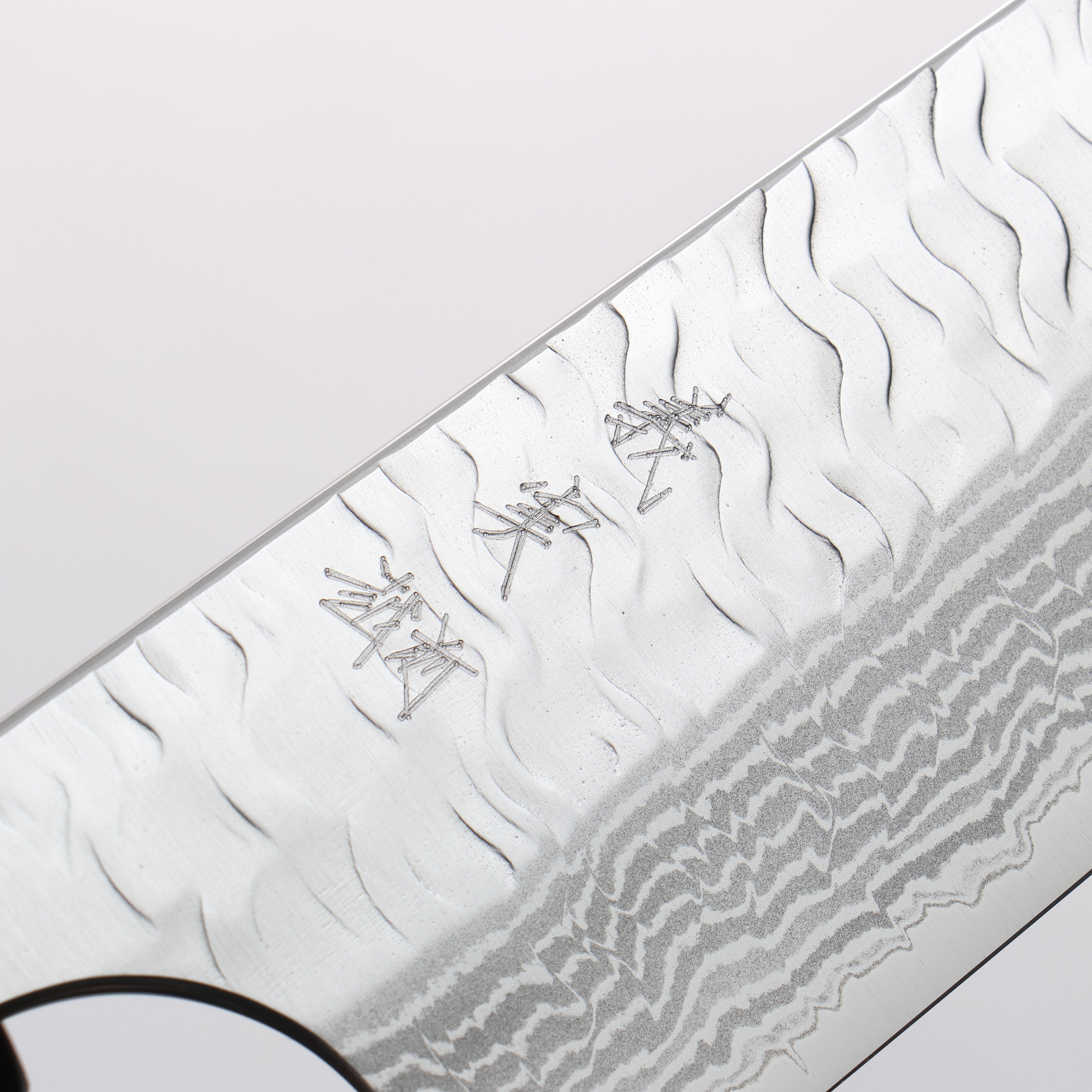 Yoshimi Kato Nami VG-XEOS Hammered Damascus Bunka 170mm Ebony (White Ring) Handle - Seisuke Knife