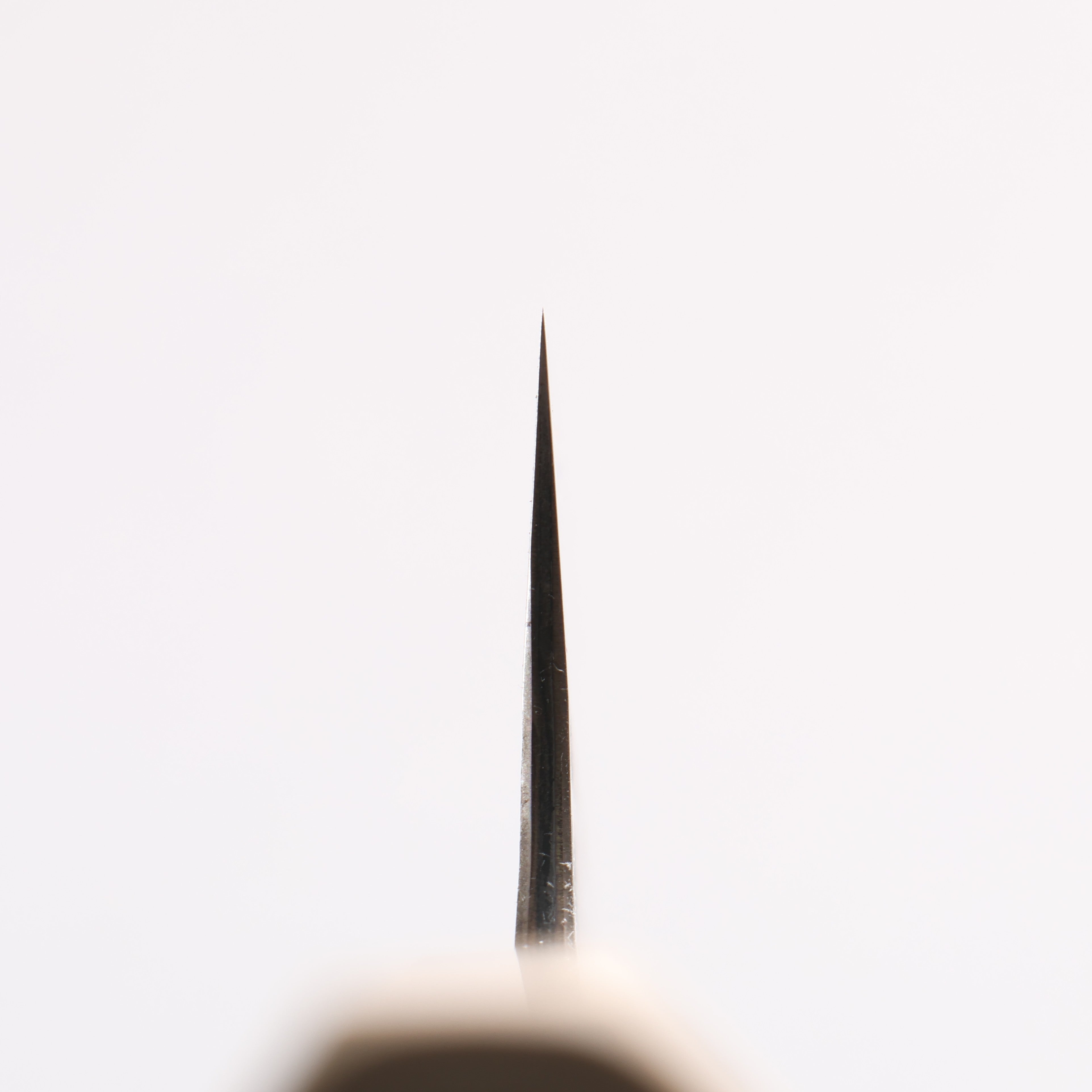 Anryu Blue Super Hammered Black Finished Small Santoku 150mm Magnolia (Ferrule: Ebony) Handle - Seisuke Knife